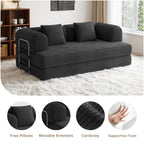 Bealife AR62 Schlafsofa mit Schlaffunktion 160cm Breite, 2-Sitzer Klappsofa Cord-Bezug Für Wohnzimmer & Schlafzimmer