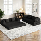 Bealife AR62 Schlafsofa mit Schlaffunktion 200cm Breite, 3-Sitzer Cord Sofa Für Wohnzimmer
