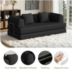 Bealife AR62 Schlafsofa mit Schlaffunktion 200cm Breite, 3-Sitzer Cord Sofa Für Wohnzimmer