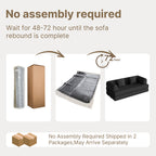 Bealife AR62 Schlafsofa mit Schlaffunktion 200cm Breite, 3-Sitzer Cord Sofa Für Wohnzimmer