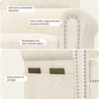 Bealife AR72 2-Sitzer Sofa mit Stauraum, Kompaktes Wildledersofa mit Seitenfach