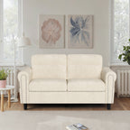 Bealife AR72 2-Sitzer Sofa mit Stauraum, Kompaktes Wildledersofa mit Seitenfach