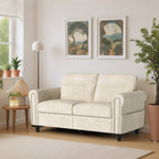 Bealife AR72 2-Sitzer Sofa mit Stauraum, Kompaktes Wildledersofa mit Seitenfach