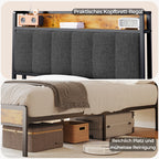 Bealife BF24 Schmales Einzelbett Metallgestell mit Stauraum | 220x90x111 cm