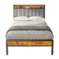 Bealife BF25 Einzelbett mit verstaubarem Kopfteil, Standard-Plattform-Bettgestel Metall-Bettgestell | 220 x 120 x111 cm