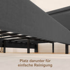 Bealife BF27 Gepolstertes Einzelbett 120x200 cm, Metallbettgestell mit LED-Beleuchtung am Kopfteil
