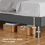 Bealife BF28 Gepolstertes Einzelbett 90x200 cm, Metallbettgestell mit LED-Beleuchtung, Kopfteil-Ablage & integrierter Ladestation