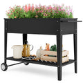 Bealife CC25 Gartenwagen mit Pflanzfläche, mobiles Hochbeet mit Rädern & Abstellfläche – 104 x 41 x 80 cm, wetterfest für Terrasse, Balkon & Garten