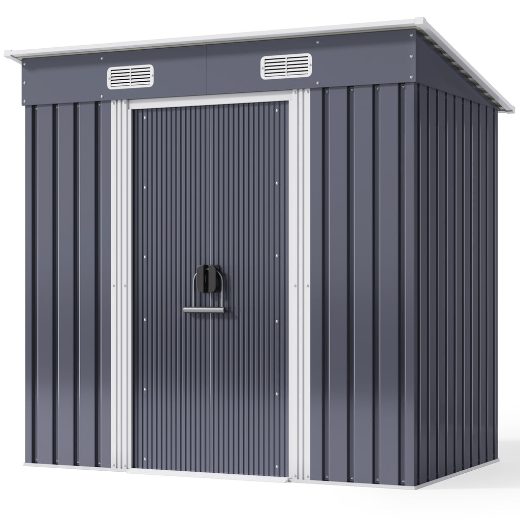 Bealife CC26 Metall Geräteschuppen mit Schloss  – 183×109×182 cm, wetterfest & stabil für Werkzeuge & Geräte