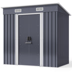 Bealife CC26 Metall Geräteschuppen mit Schloss  – 183×109×182 cm, wetterfest & stabil für Werkzeuge & Geräte