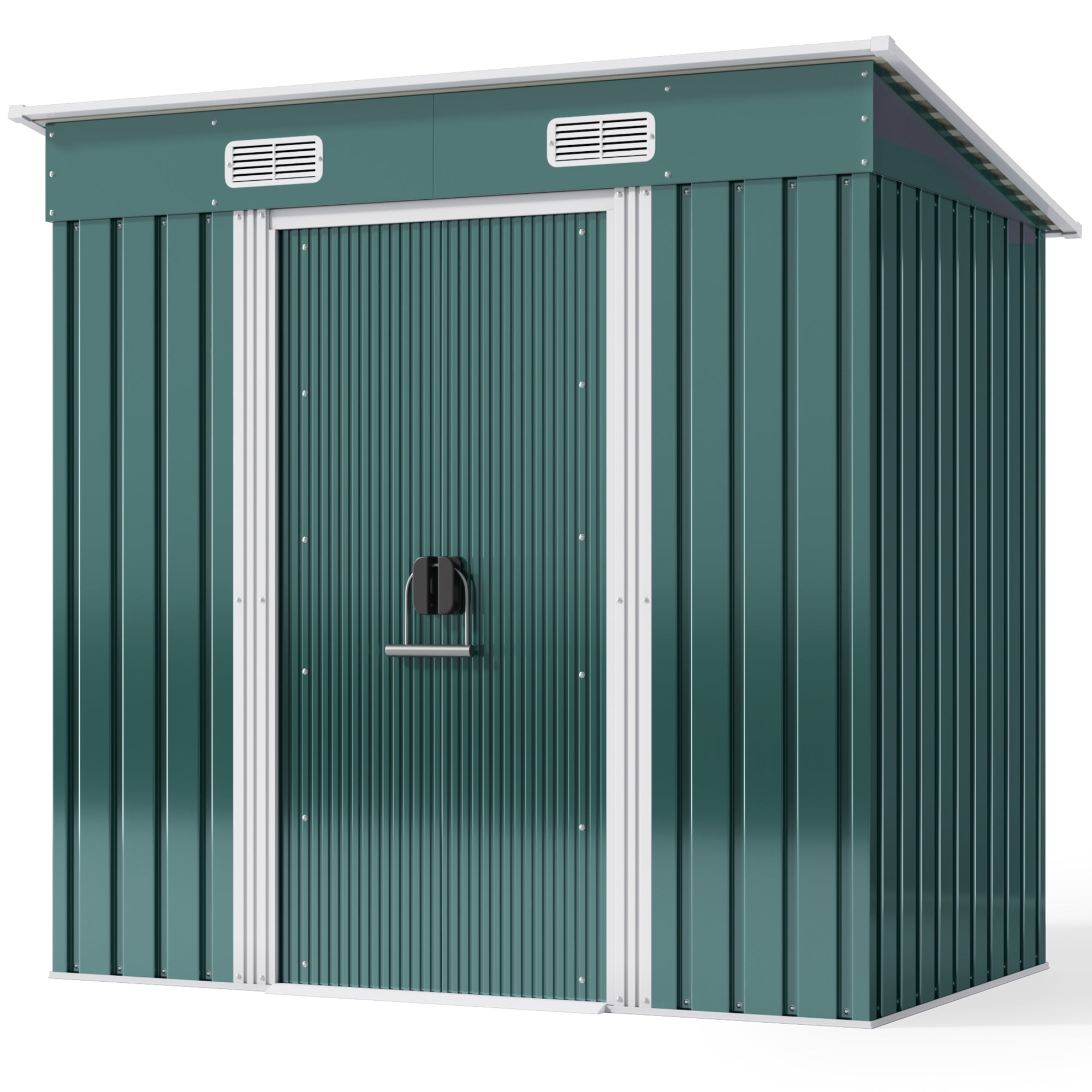 Bealife CC26 Metall Geräteschuppen mit Schloss  – 183×109×182 cm, wetterfest & stabil für Werkzeuge & Geräte