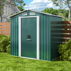 Bealife CC27 Metall Geräteschuppen mit Schloss  – 184×119×186 cm, Wetterfest & Stabil für Werkzeuge & Geräte