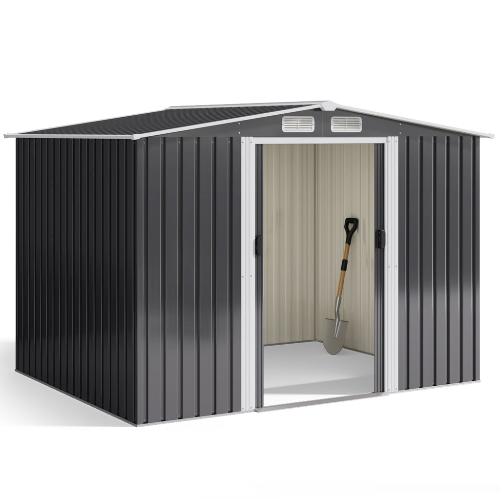 Bealife CC28 Metall Gerätehaus mit Schloss – 247x193x179 cm, multifunktional mit großzügiger Innenfläche, wetterfest & stabil