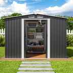 Bealife CC28 Metall Gerätehaus mit Schloss – 247x193x179 cm, multifunktional mit großzügiger Innenfläche, wetterfest & stabil