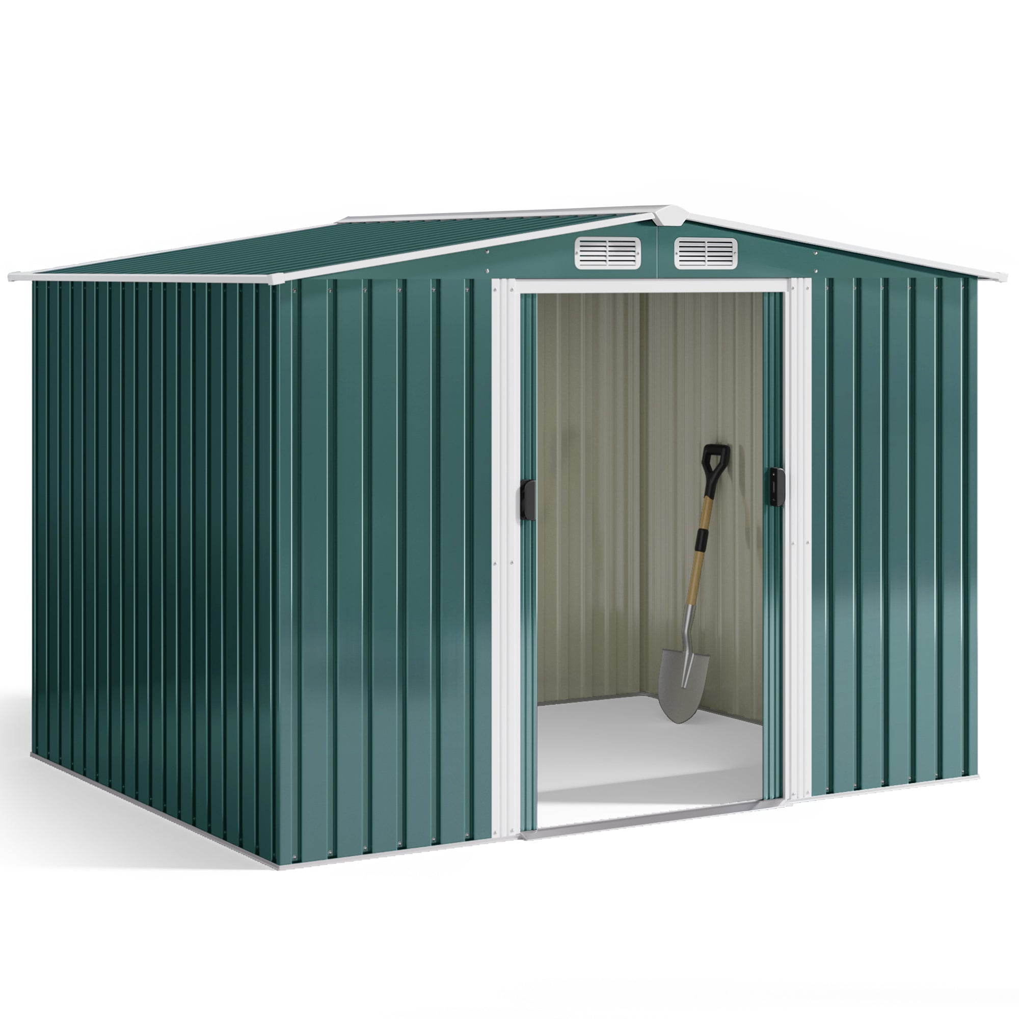 Bealife CC28 Metall Gerätehaus mit Schloss – 247x193x179 cm, multifunktional mit großzügiger Innenfläche, wetterfest & stabil