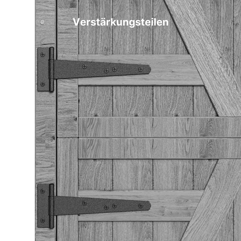 Bealife CC40 Schmaler Holz Geräteschuppen 140×44×162 cm, abschließbar mit abnehmbaren Fachböden und wasserdichtem Dach für Garten & Terrasse