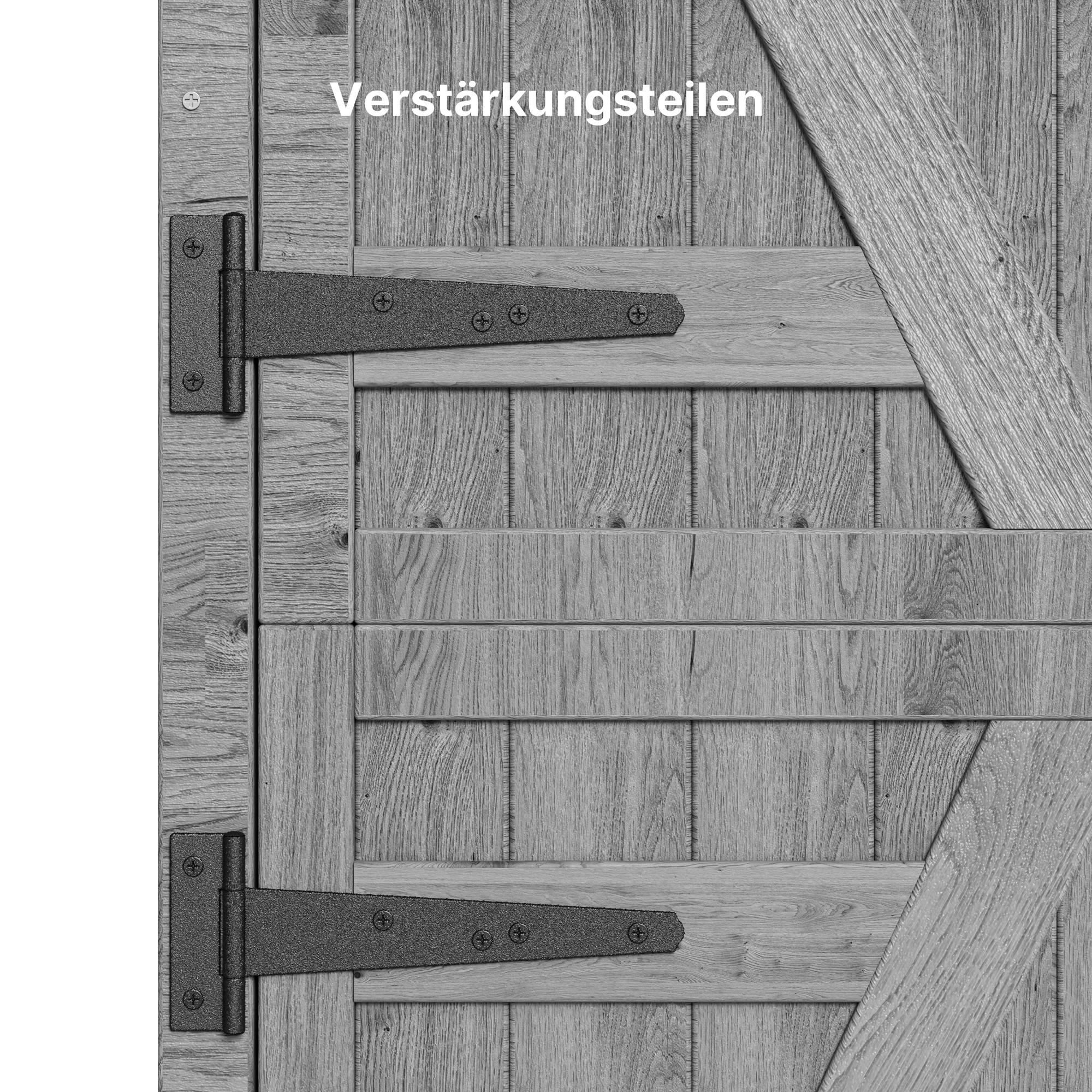 Bealife CC40 Schmaler Holz Geräteschuppen 140×44×162 cm, abschließbar mit abnehmbaren Fachböden und wasserdichtem Dach für Garten & Terrasse