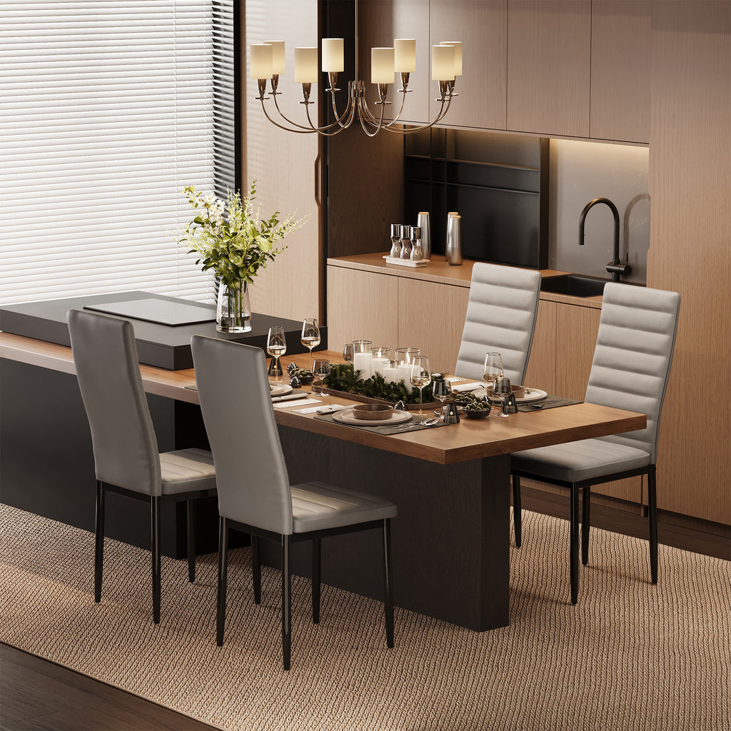 Bealife TB12 Kunstleder Esszimmer Stühle Set 4er oder 6er–  mit hoher Rückenlehne & ergonomischem Design