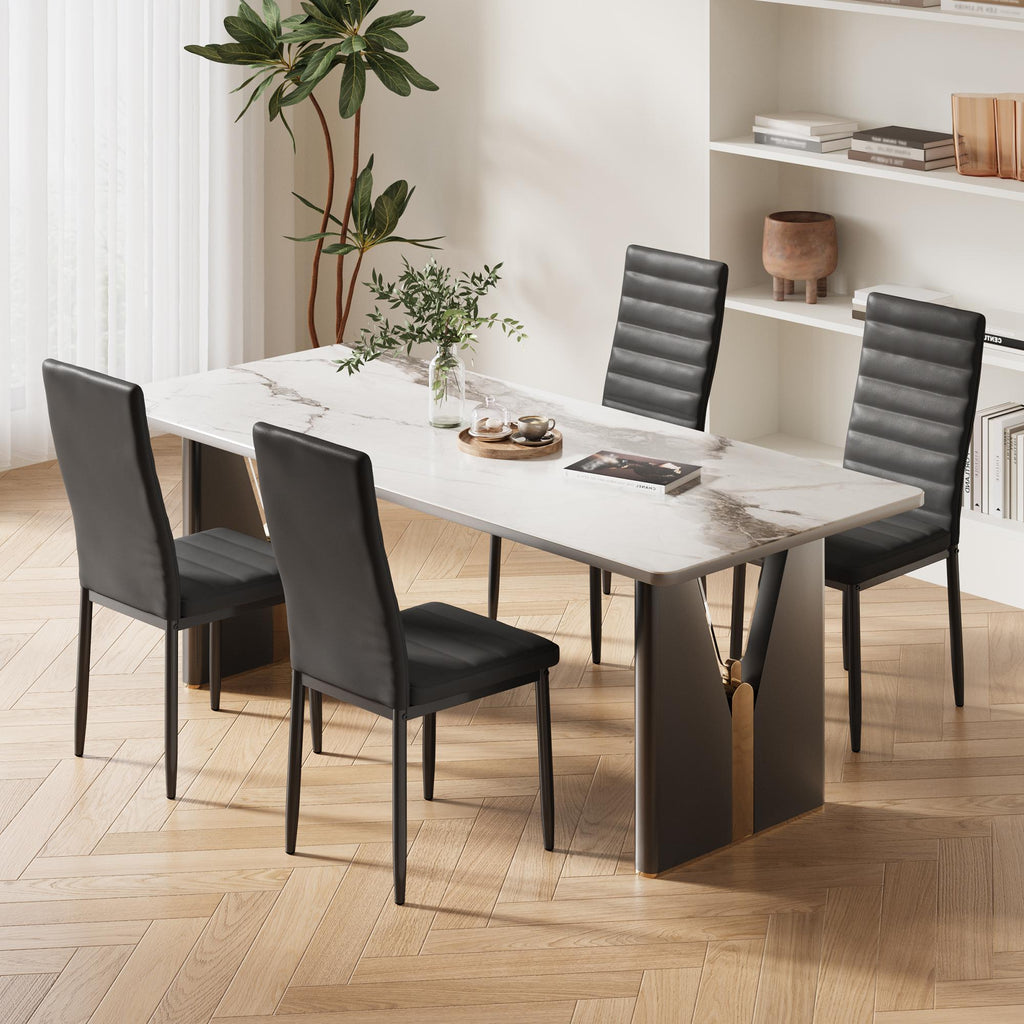 Bealife TB12 Kunstleder Esszimmer Stühle Set 4er oder 6er–  mit hoher Rückenlehne & ergonomischem Design