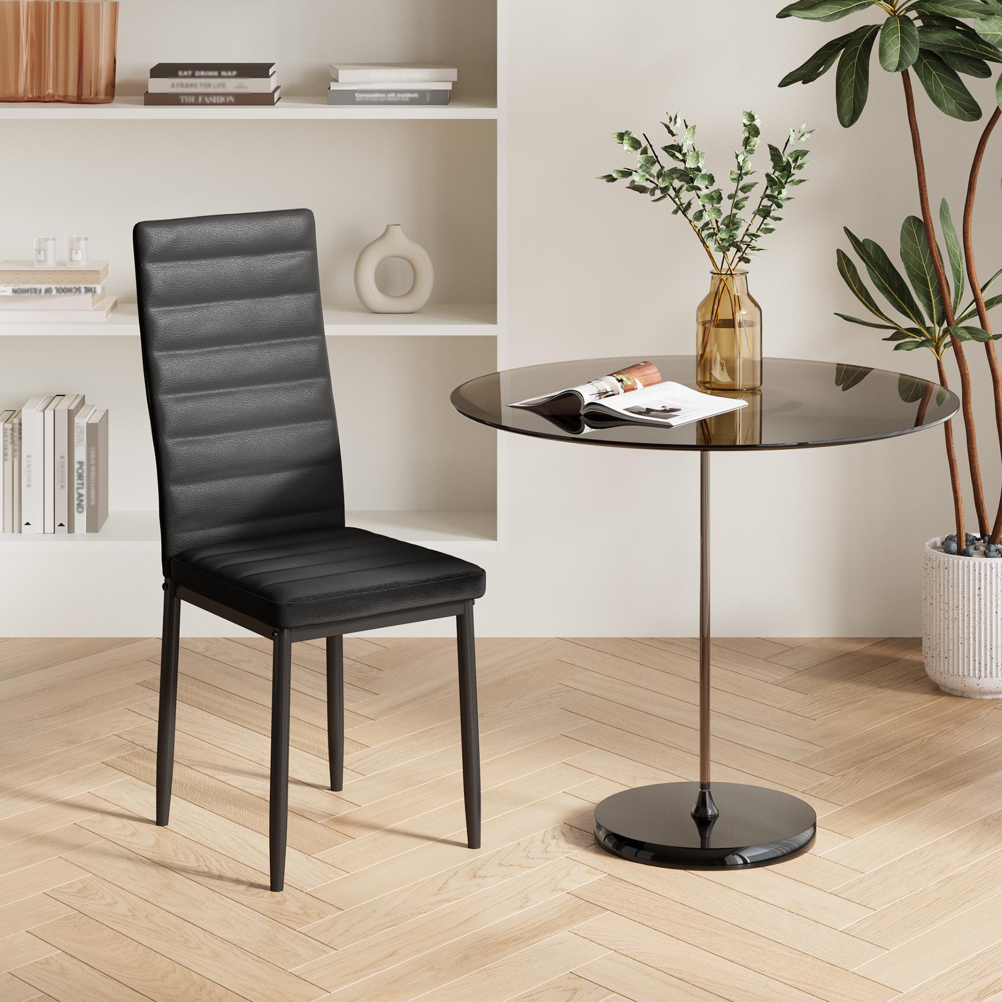 Bealife TB12 Kunstleder Esszimmer Stühle Set 4er oder 6er–  mit hoher Rückenlehne & ergonomischem Design