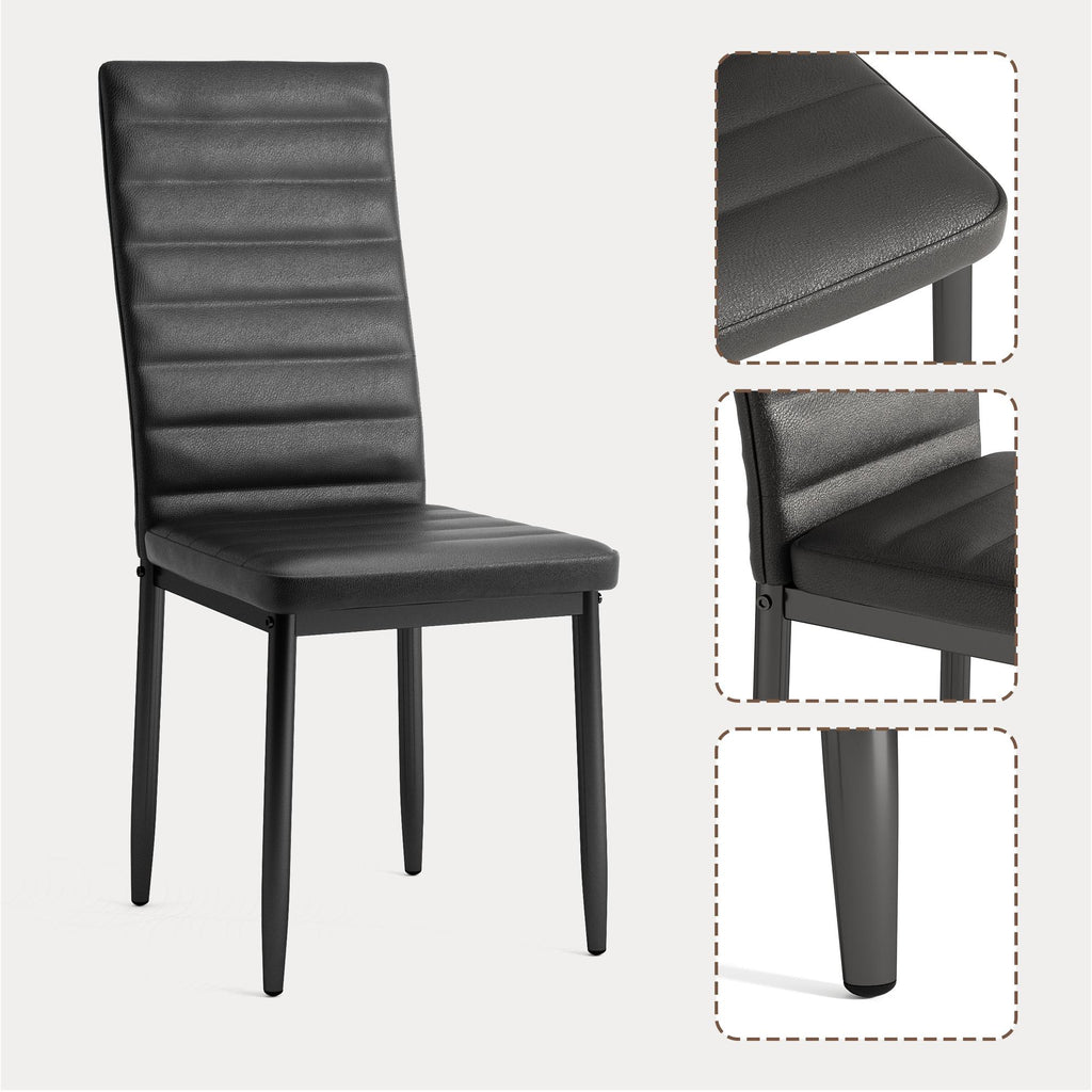 Bealife TB12 Kunstleder Esszimmer Stühle Set 4er oder 6er–  mit hoher Rückenlehne & ergonomischem Design