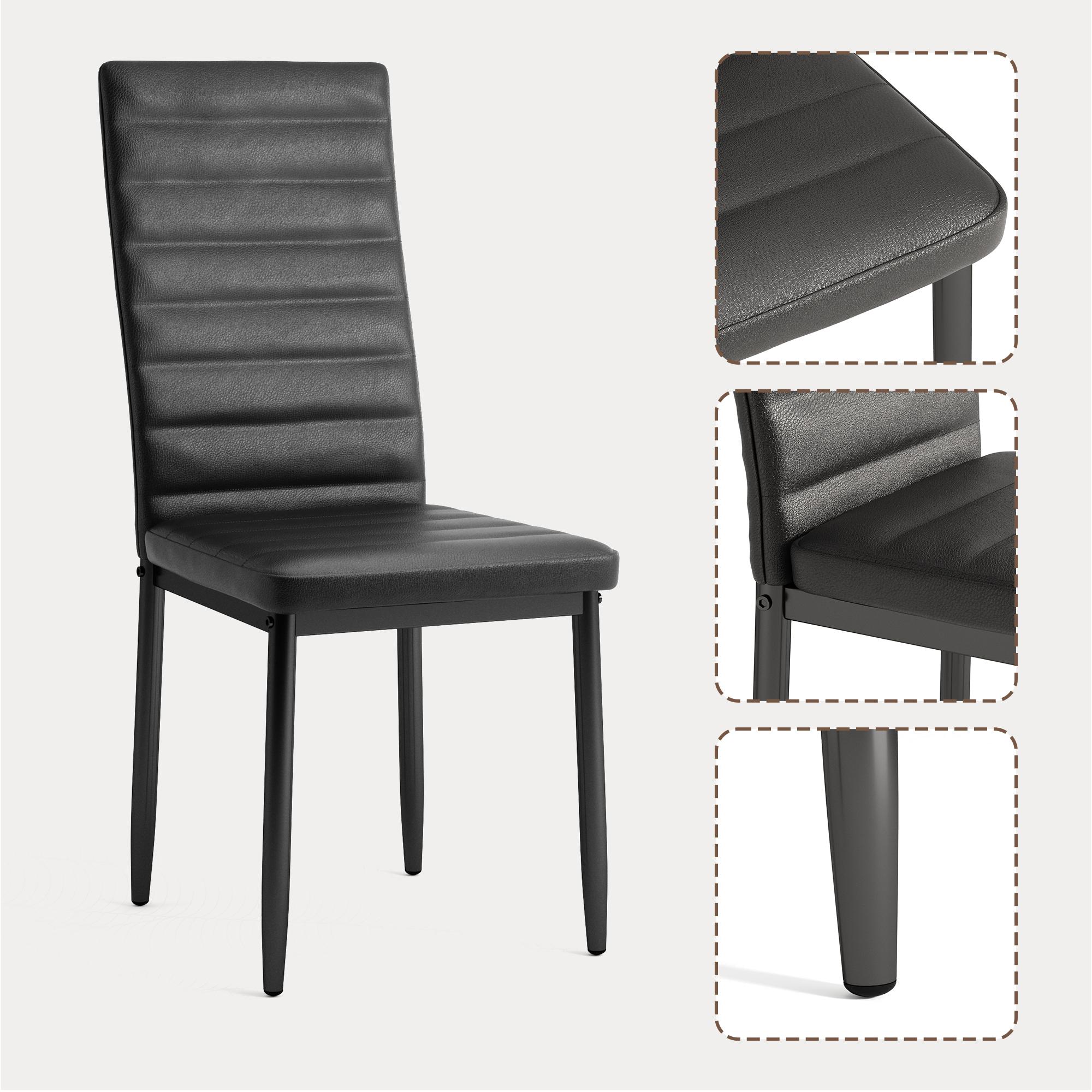 Bealife TB12 Kunstleder Esszimmer Stühle Set 4er oder 6er–  mit hoher Rückenlehne & ergonomischem Design