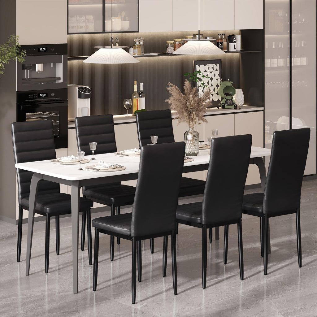 Bealife TB12 Kunstleder Esszimmer Stühle Set 4er oder 6er–  mit hoher Rückenlehne & ergonomischem Design