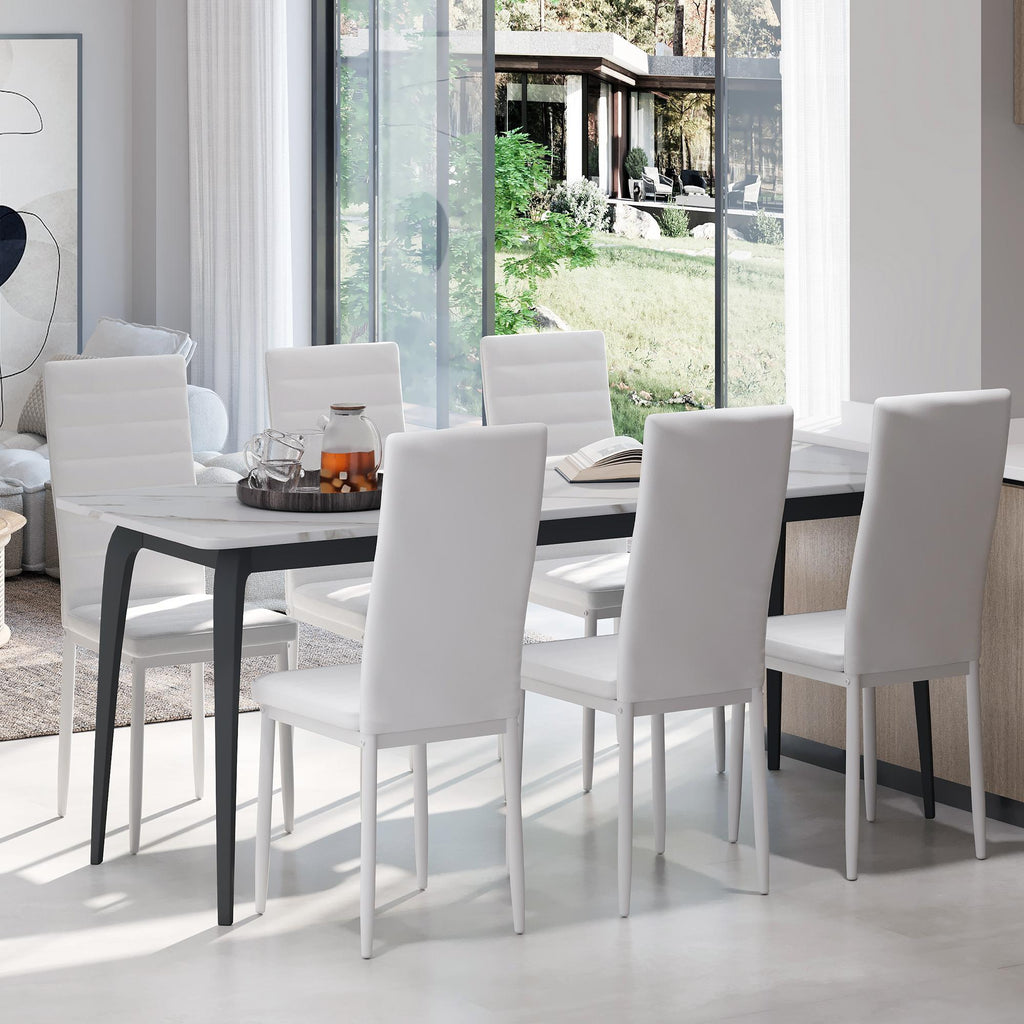 Bealife TB12 Kunstleder Esszimmer Stühle Set 4er oder 6er–  mit hoher Rückenlehne & ergonomischem Design