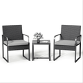 Bealife WR212 Gartenmöbel-Sets, 3-teilig Garten Tisch-und-Stuhl Set für Entspannung im Fre