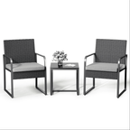 Bealife WR212 Gartenmöbel-Sets, 3-teilig Garten Tisch-und-Stuhl Set für Entspannung im Fre