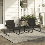 Bealife WR150 Gartenmöbel Sets, 3-teiliges Balkonset 2 Sessel und 1 Tisch für Garten, Terrasse