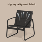 Bealife WR150 Gartenmöbel Sets, 3-teiliges Balkonset 2 Sessel und 1 Tisch für Garten, Terrasse
