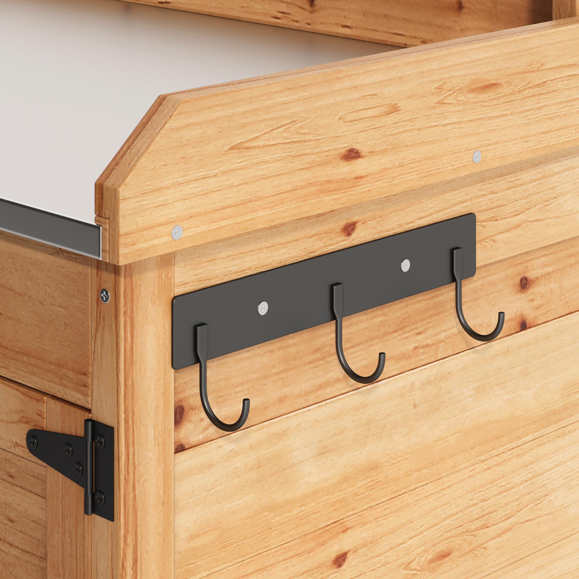 Bealife CC51 Multifunktionaler Gartenschrank mit Haken und Schublade, auch als Pflanztisch und Pflanzenregal verwendbar