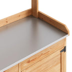 Bealife CC51 Multifunktionaler Gartenschrank mit Haken und Schublade, auch als Pflanztisch und Pflanzenregal verwendbar