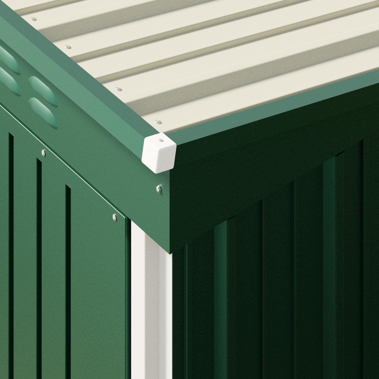 Bealife CC21 Metall Geräteschuppen mit schrägem Dach,  Wetterfester Gartenhaus für Gartenwerkzeug & Outdoor-Zubehör