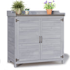 Bealife CC50 Gartenschrank mit Unterschrank, Pflanztisch mit Arbeitsplatte und1 Bewegbarer Einlegeboden
