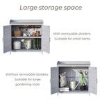 Bealife CC50 Gartenschrank mit Unterschrank, Pflanztisch mit Arbeitsplatte und1 Bewegbarer Einlegeboden