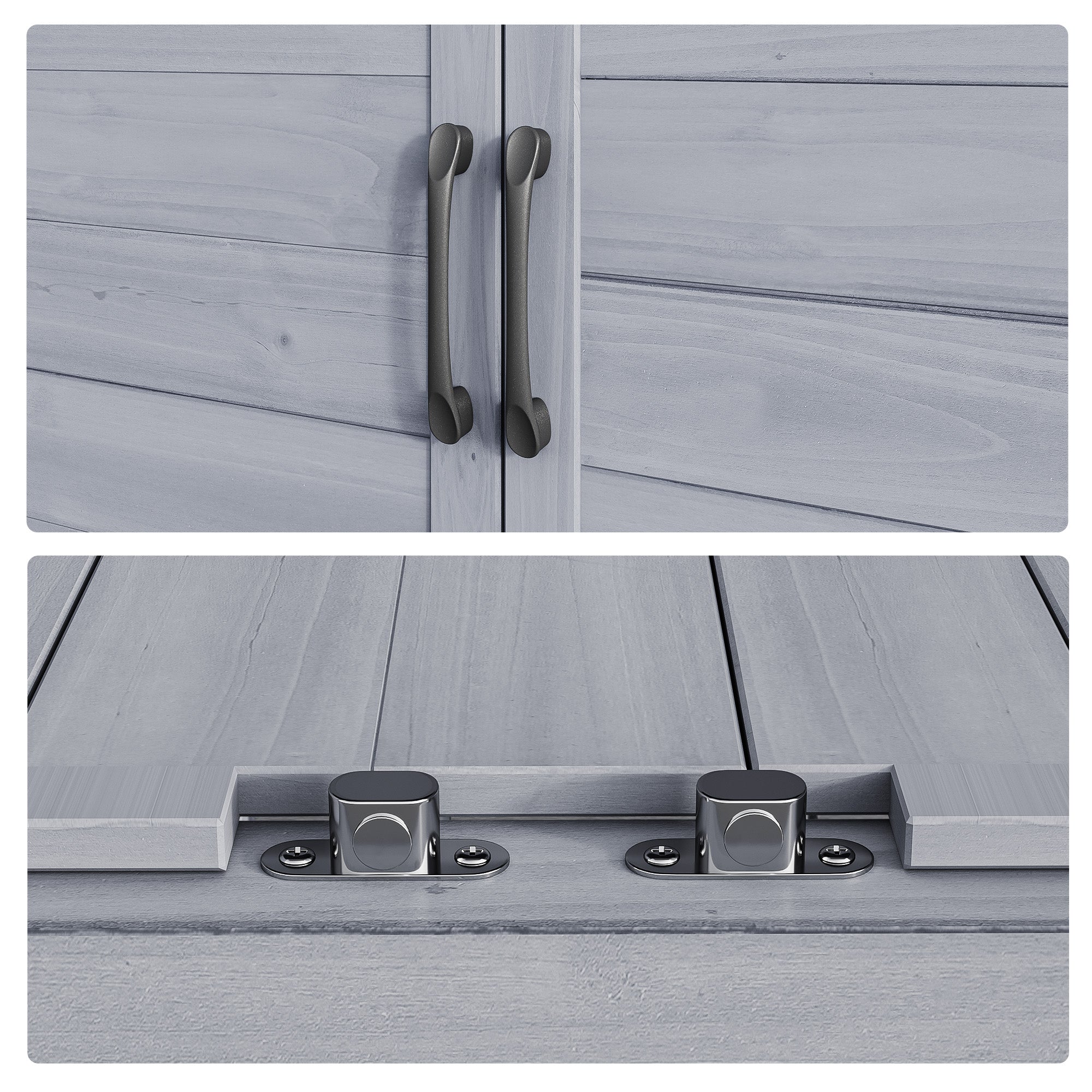 Bealife CC50 Gartenschrank mit Unterschrank, Pflanztisch mit Arbeitsplatte und1 Bewegbarer Einlegeboden