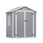Bealife CC70 Gerätehäuser mit Verbreitertes Dreiecksdach, großem Stauraum Lagerschuppen im Freien, Gartenhaus für Hinterhof, Terrasse, Rasen