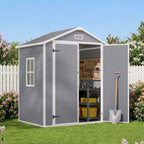 Bealife CC70 Gerätehäuser mit Verbreitertes Dreiecksdach, großem Stauraum Lagerschuppen im Freien, Gartenhaus für Hinterhof, Terrasse, Rasen