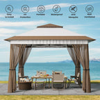 Bealife CT20 Pop-Up Pavillon Höhenverstellbar, Wasserdicht & UV-Schutz | 3.35x3.35m