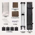 Bealife CT20 Pop-Up Pavillon Höhenverstellbar, Wasserdicht & UV-Schutz | 3.35x3.35m