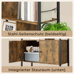 Bealife FS28 Bücherregal mit Schrank, Flurregal freistehend
