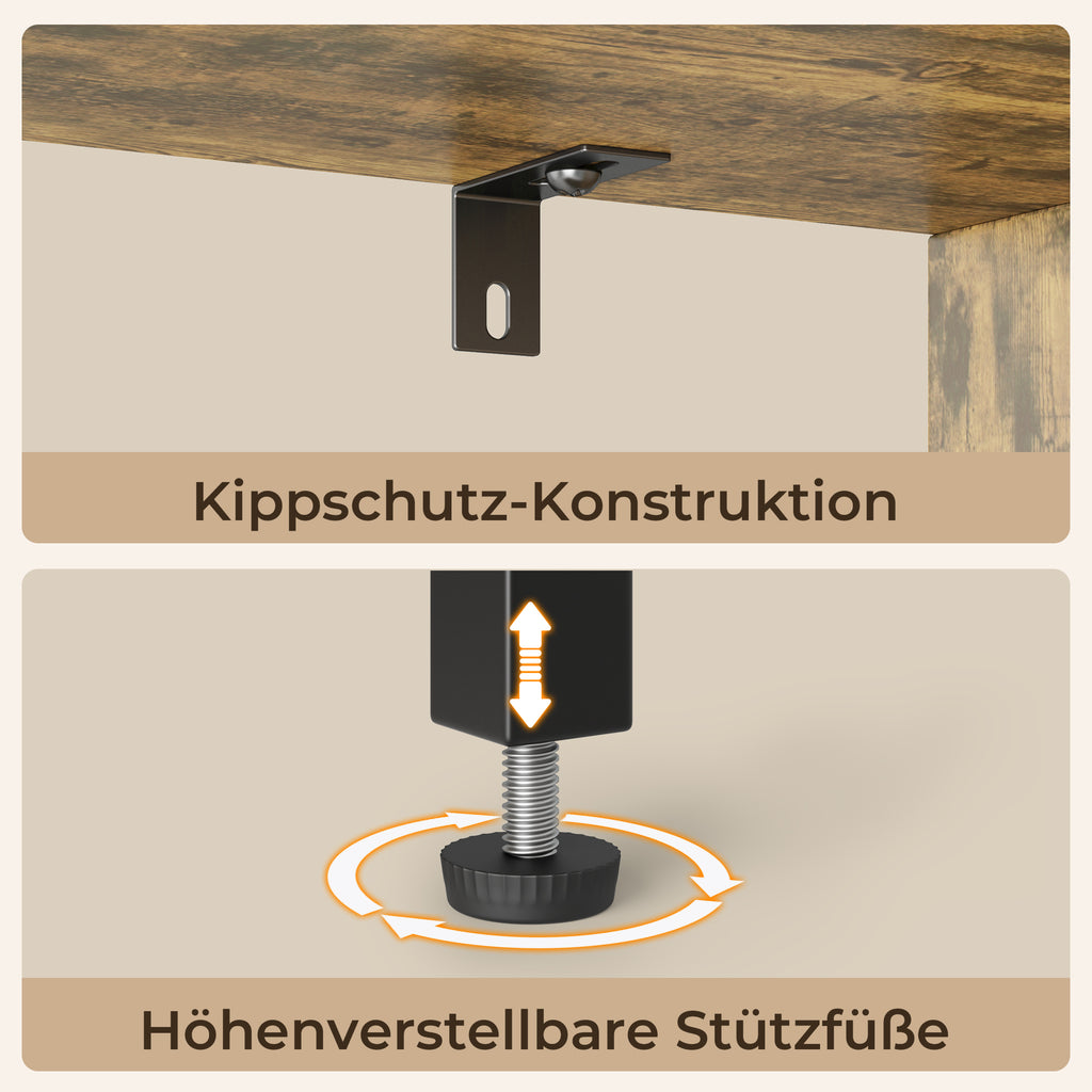 Bealife FS28 Bücherregal mit Schrank, Flurregal freistehend