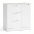 Bealife AP114 Sideboards mit 1 Tür und 3 Schubladen, Kippsicherung & agnetverschluss für Bad, Flur & Schlafzimmer