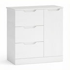 Bealife AP114 Sideboards mit 1 Tür und 3 Schubladen, Kippsicherung & agnetverschluss für Bad, Flur & Schlafzimmer