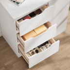 Bealife AP114 Sideboards mit 1 Tür und 3 Schubladen, Kippsicherung & agnetverschluss für Bad, Flur & Schlafzimmer