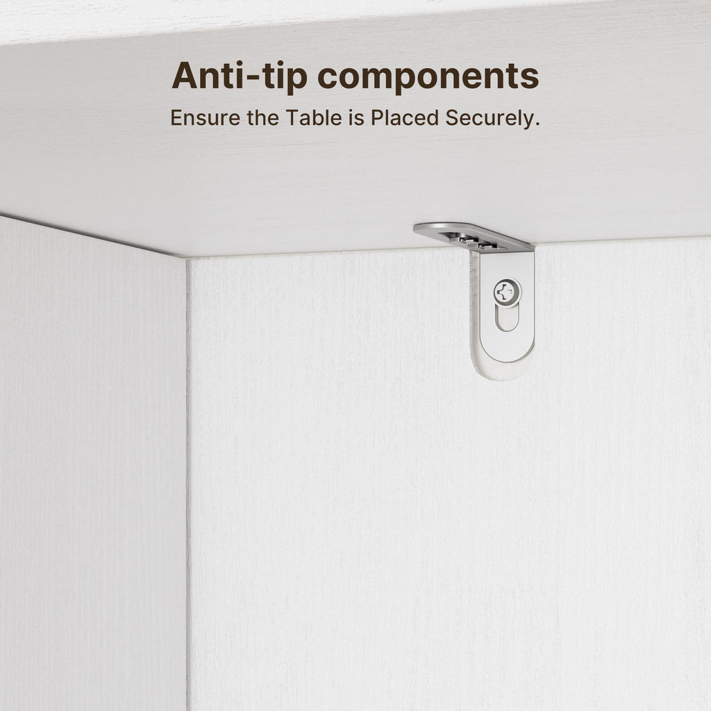 Bealife AP114 Sideboards mit 1 Tür und 3 Schubladen, Kippsicherung & agnetverschluss für Bad, Flur & Schlafzimmer
