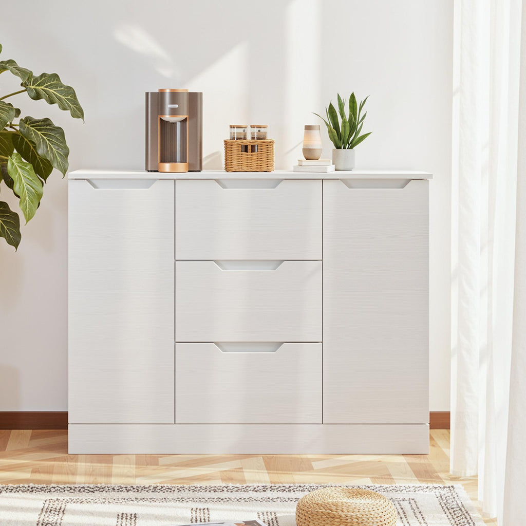 Bealife AP115 Sideboards mit 2 Türen und 3 Schubladen, viel Stauraum, wasserfest und kippsicher für geräumige Wohnzimmer und Badezimmer