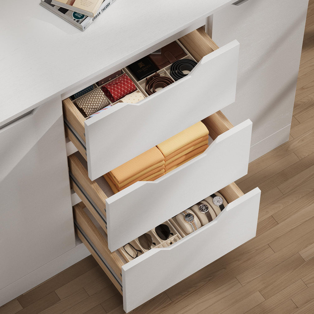 Bealife AP115 Sideboards mit 2 Türen und 3 Schubladen, viel Stauraum, wasserfest und kippsicher für geräumige Wohnzimmer und Badezimmer